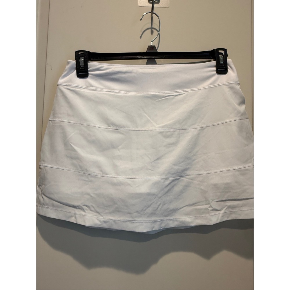 TJ Tour Skirt White Womens Size 6 Liner with Pockets Flat Front Pleated Back NWT